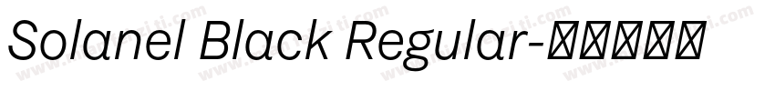 Solanel Black Regular字体转换